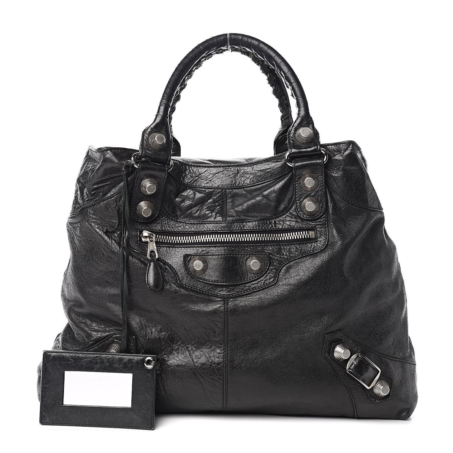 Agneau Giant 21 Silver Hardware Brief Black