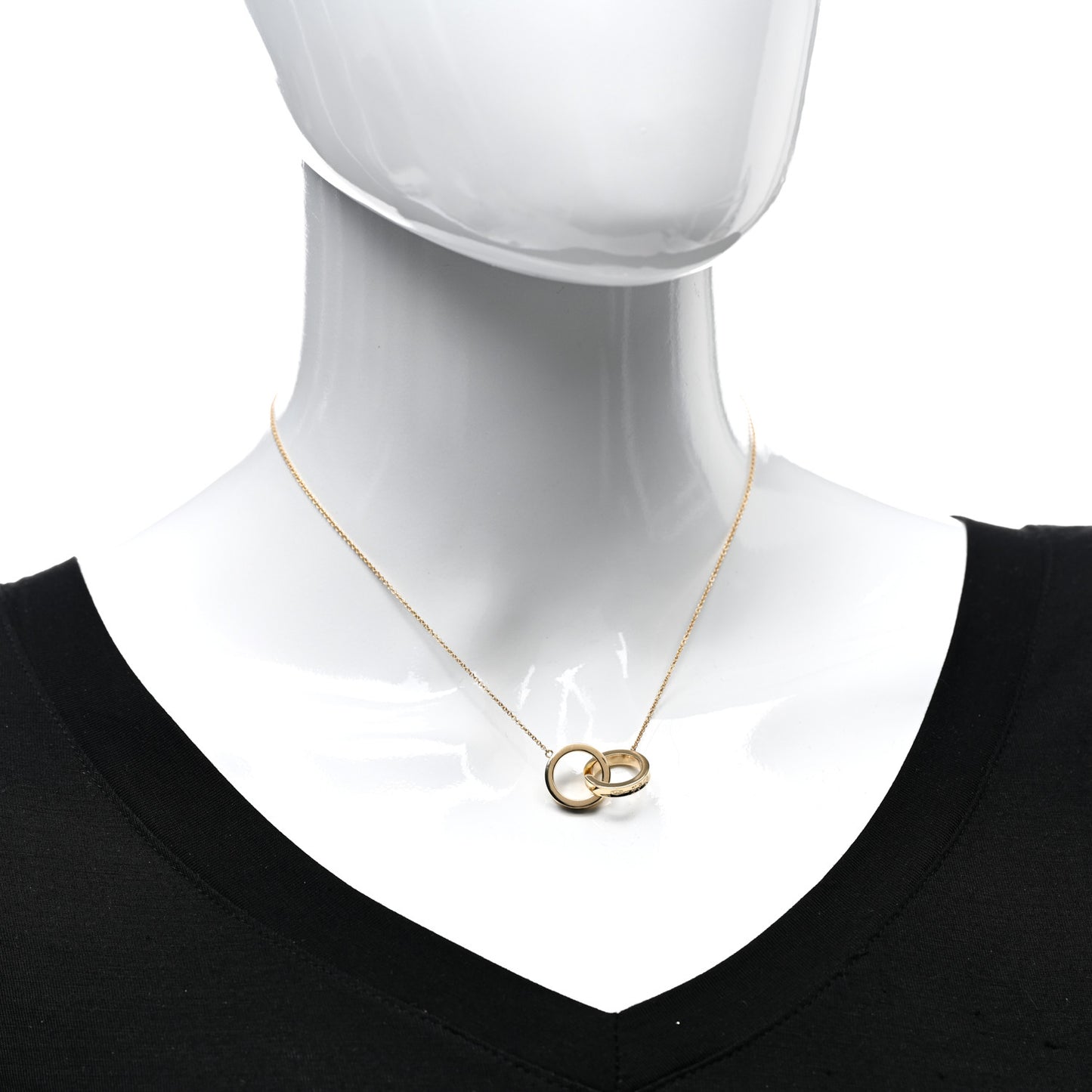 18K Yellow Gold 1837 Interlocking Circles Pendant Necklace