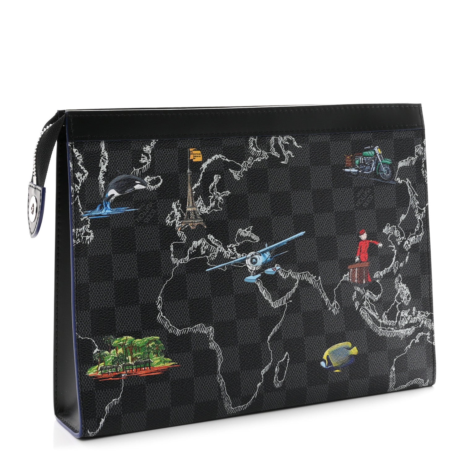Louis Vuitton Damier Graphite Renaissance Pochette Voyage MM 3 of 9