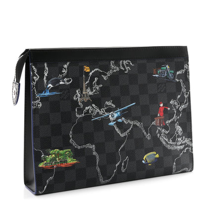 Louis Vuitton Damier Graphite Renaissance Pochette Voyage MM 3 of 9