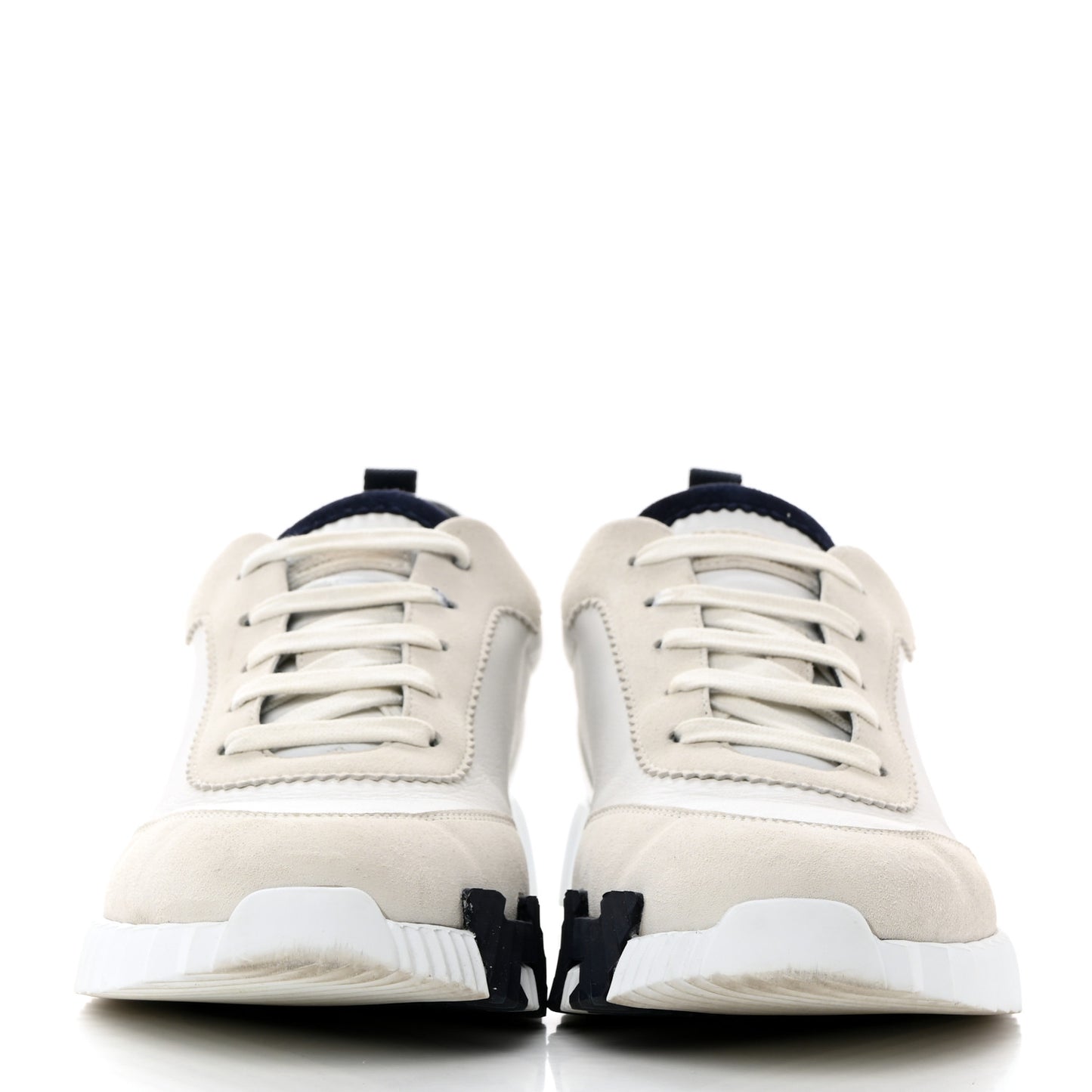 Goatskin Suede Goatskin Bouncing Sneakers 41 White