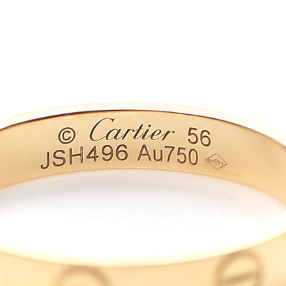 Cartier 18K Yellow Gold 3.5mm LOVE Wedding Band Ring 56 7.5 4 of 6