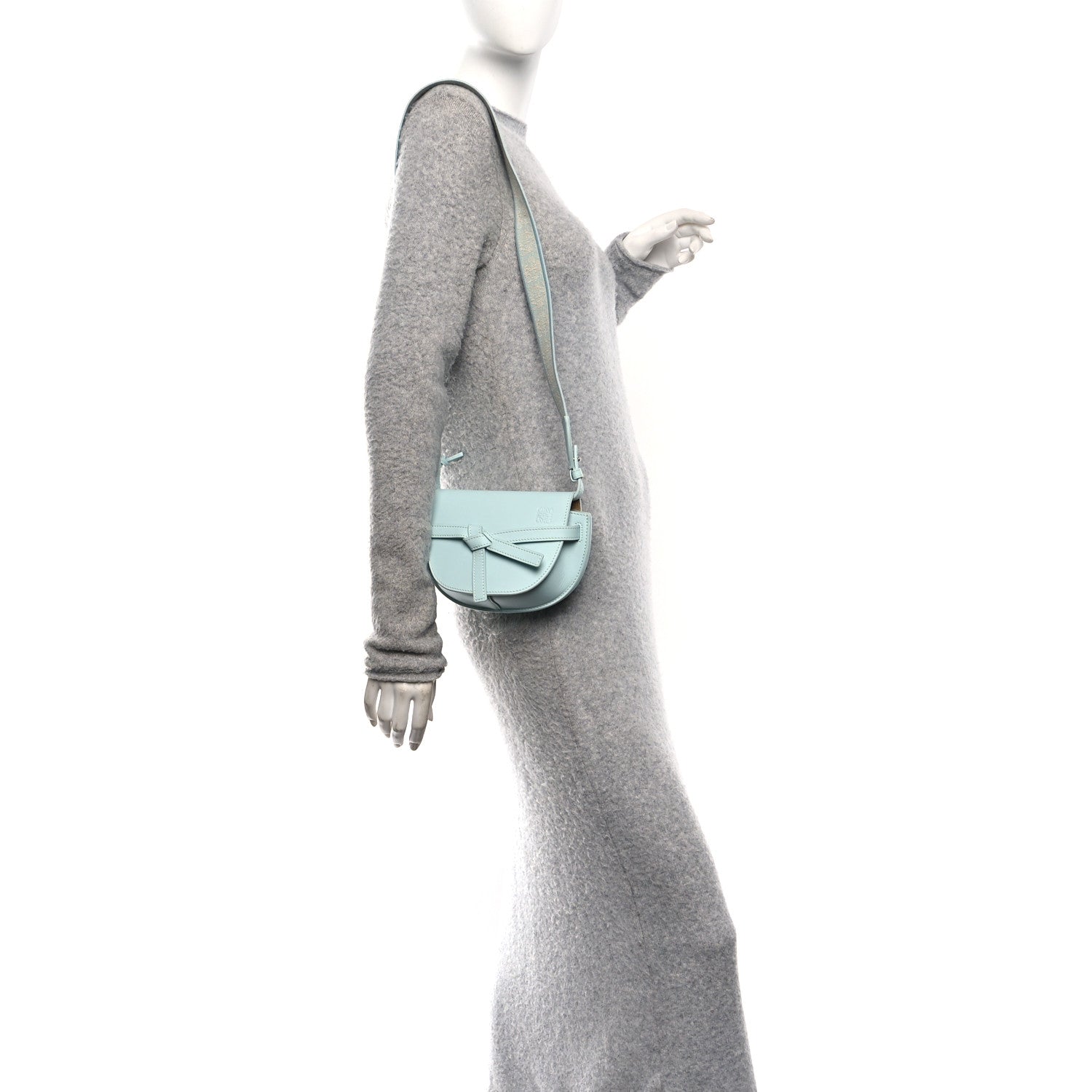 Loewe Calfskin Mini Gate Dual Bag Abyss Blue 2 of 10