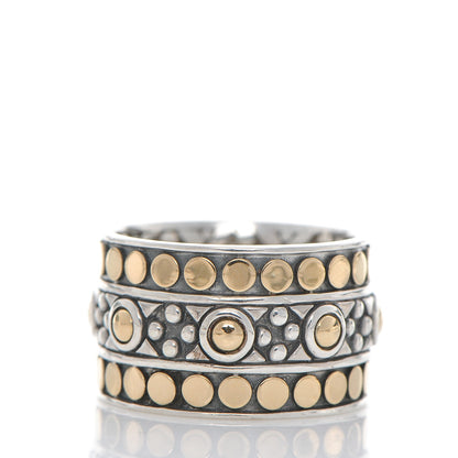 John Hardy Sterling Silver 18K Yellow Gold Jaisalmer Dot Ring 58 8.5 3 of 6