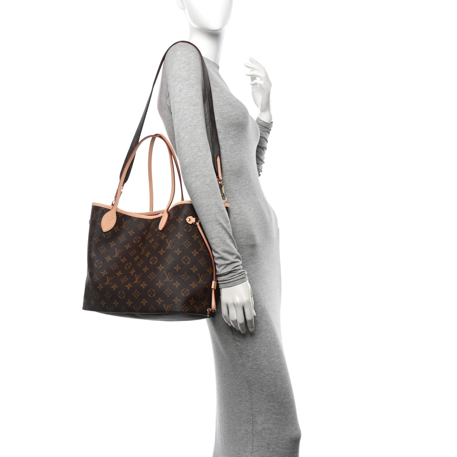 Louis Vuitton Monogram Inside Out Neverfull Bandouliere MM Rose Pondichery 2 of 9