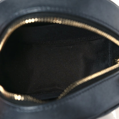 Chanel Iridescent Lambskin Quilted Pearl Round Clutch With Chain Black 5 of 11