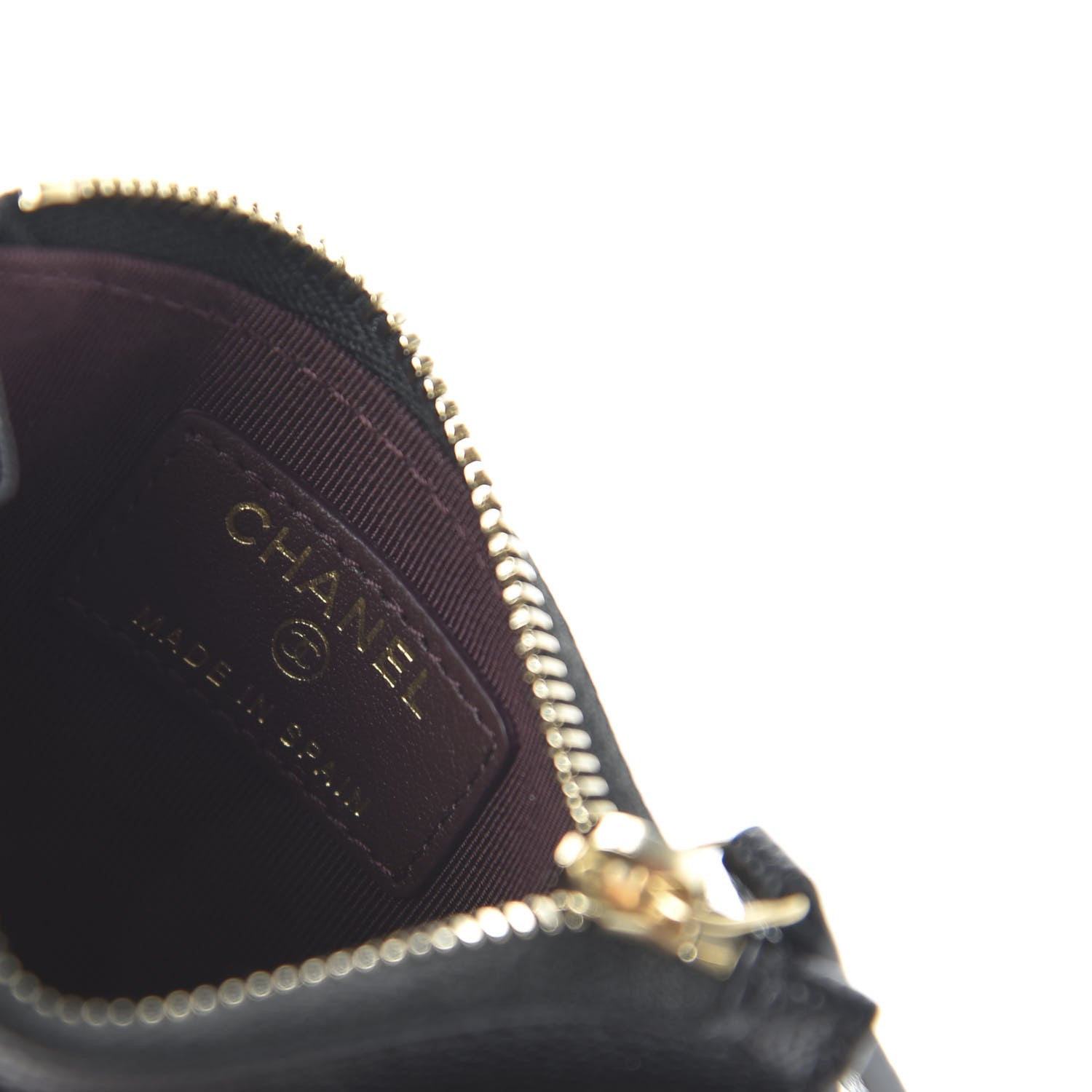 Chanel Caviar Quilted CC Zip Card Holder Black 8 of 11