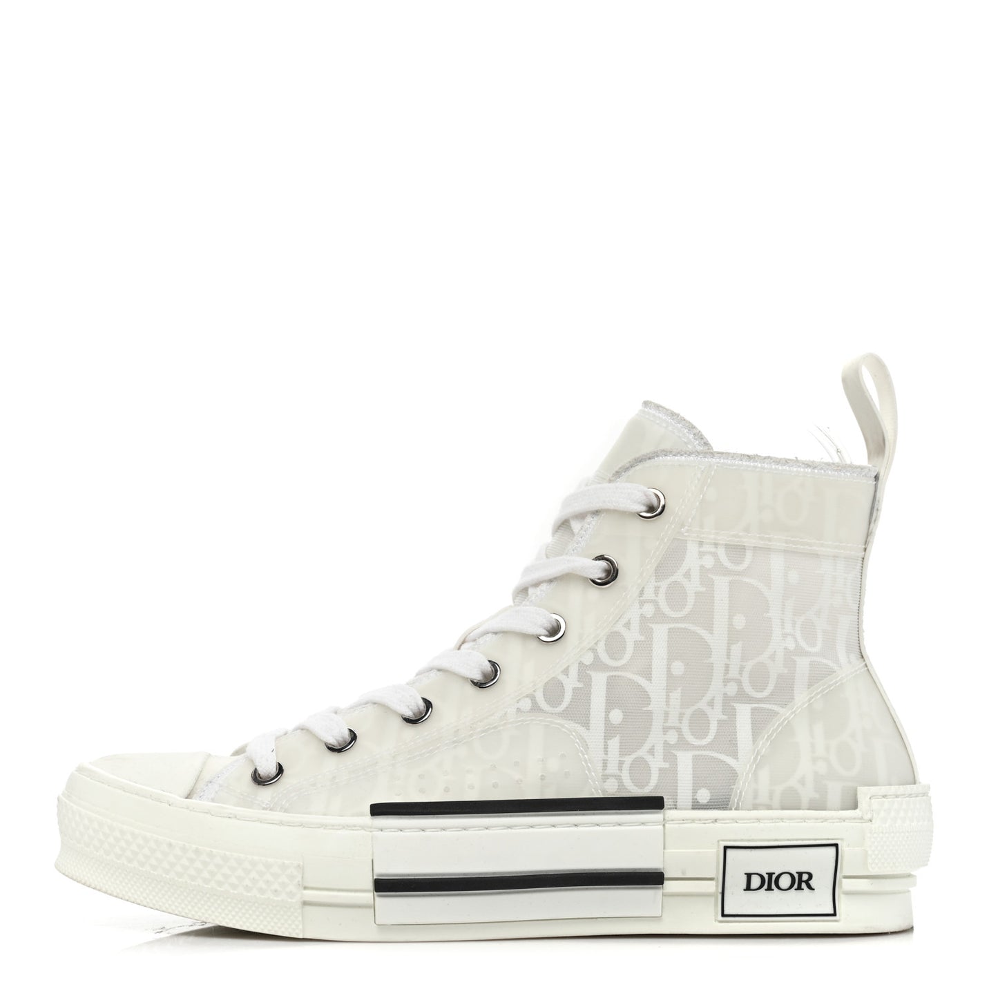 Technical Canvas Oblique Mens B23 High Top Sneakers 37 White