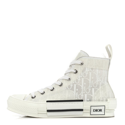 Christian Dior Technical Canvas Oblique Mens B23 High Top Sneakers 37 White 1 of 9