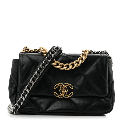 Chanel Goatskin Quilted Medium Chanel 19 Flap Black 1 of 13