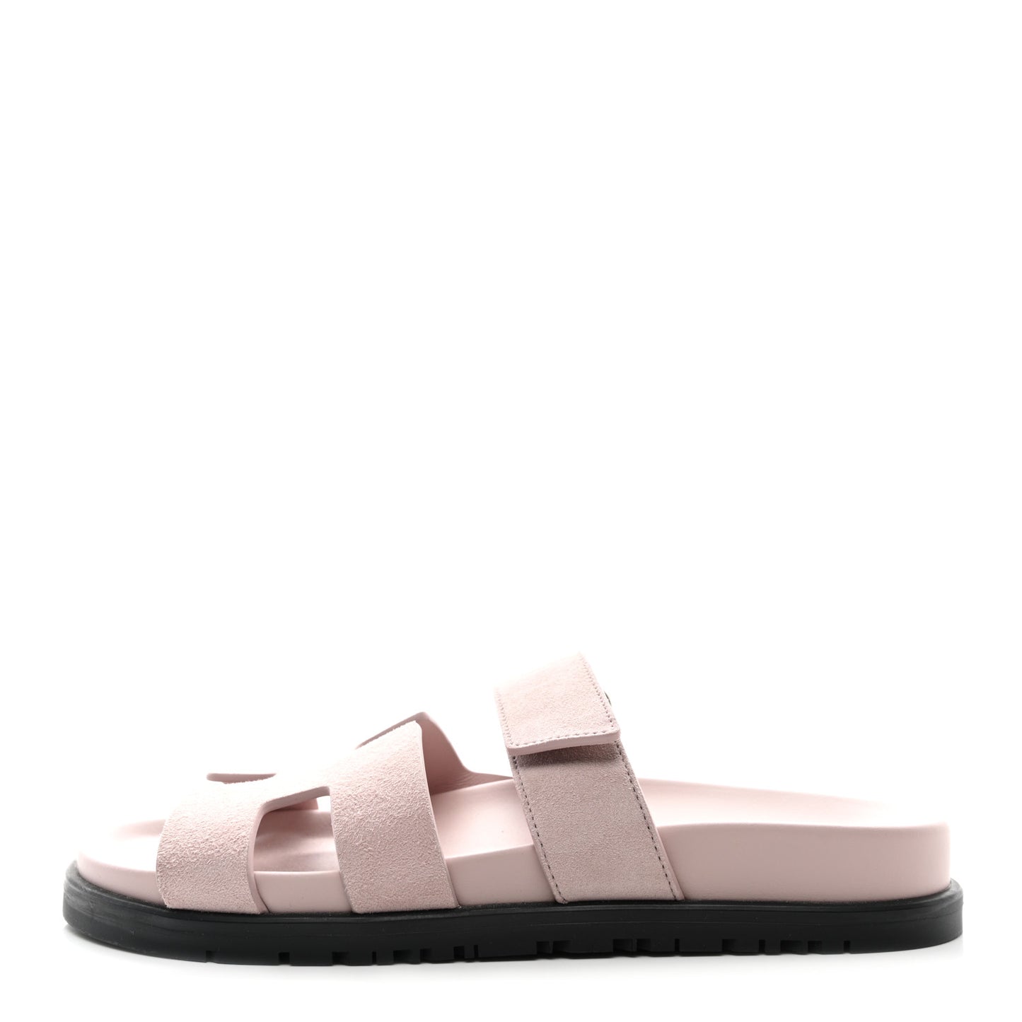 Suede Goatskin Womens Chypre Sandals 36.5 Rose Porcelaine
