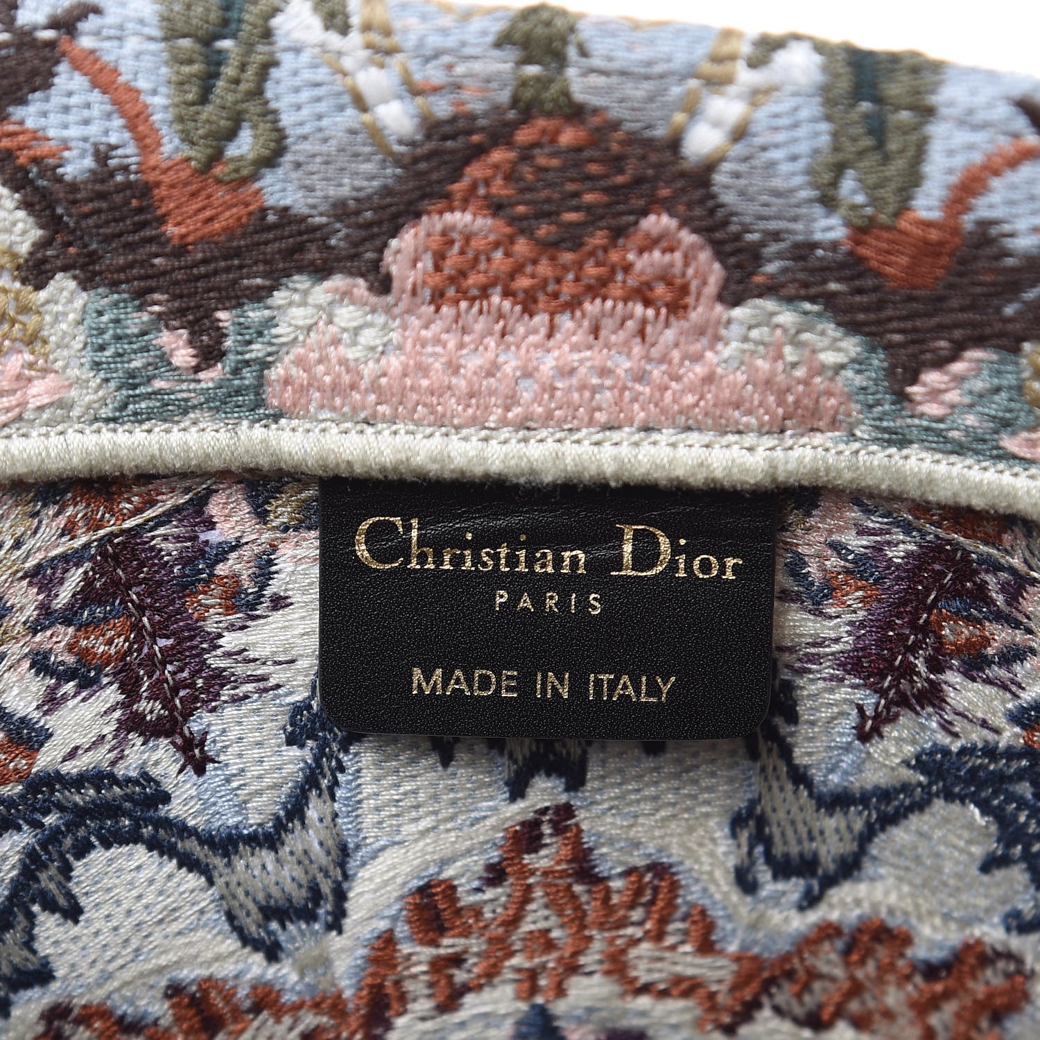 Christian Dior Canvas Embroidered Kaleidioroscopic Book Tote 6 of 12