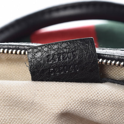 Gucci Calfskin Vintage Web Medium Boston Black 8 of 16