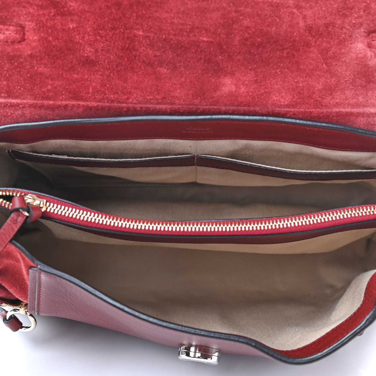 Chloe Calfskin Medium Faye Day Shoulder Bag Sienna Red 5 of 8