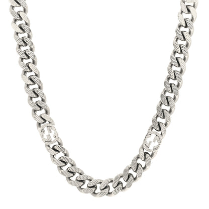 Gucci Palladium Interlocking G Gurmette Chain Necklace Silver 1 of 5