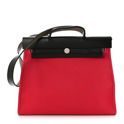 Hermes Vache Hunter Toile Herbag Zip 39 MM Rose Extreme Kaki 1 of 11