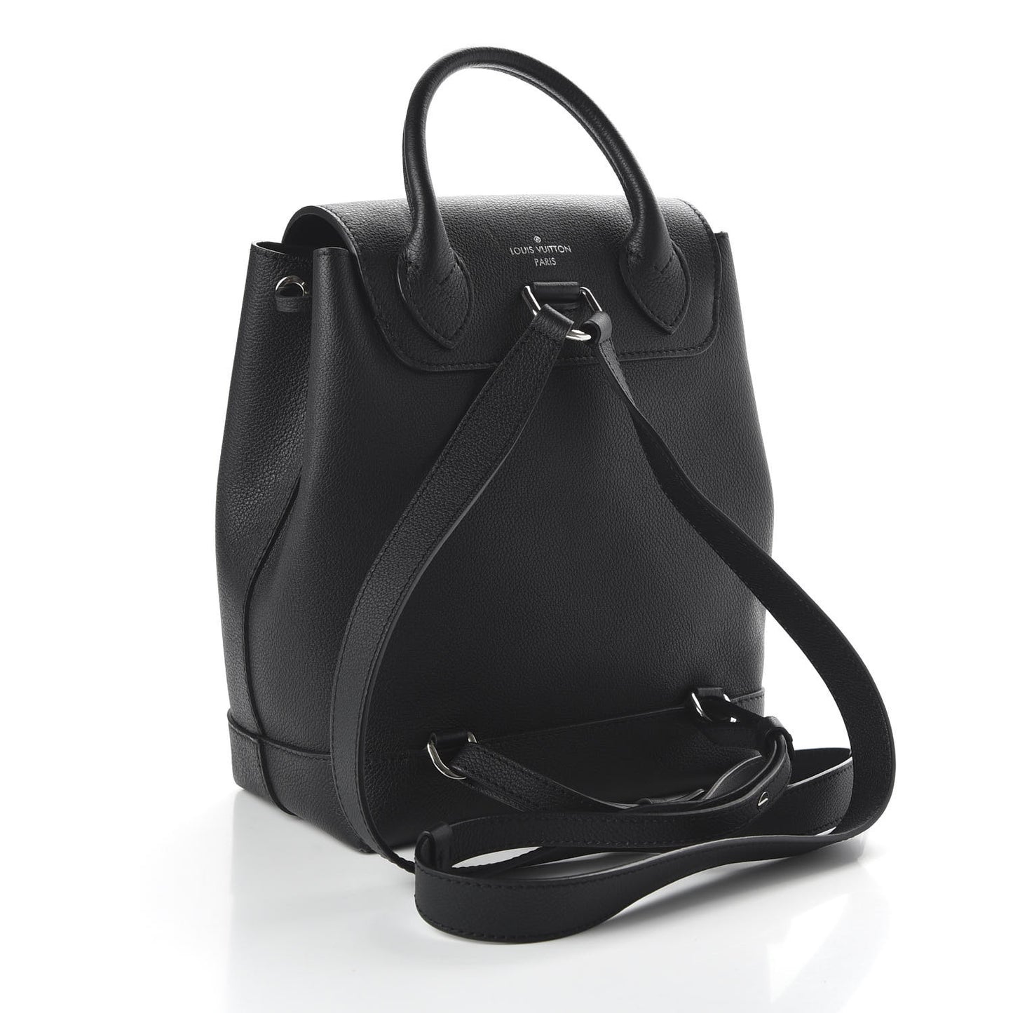 Calfskin Lockme Backpack Black