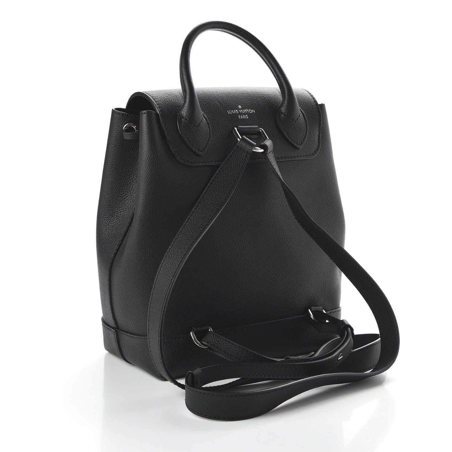 Louis Vuitton Calfskin Lockme Backpack Black 2 of 8