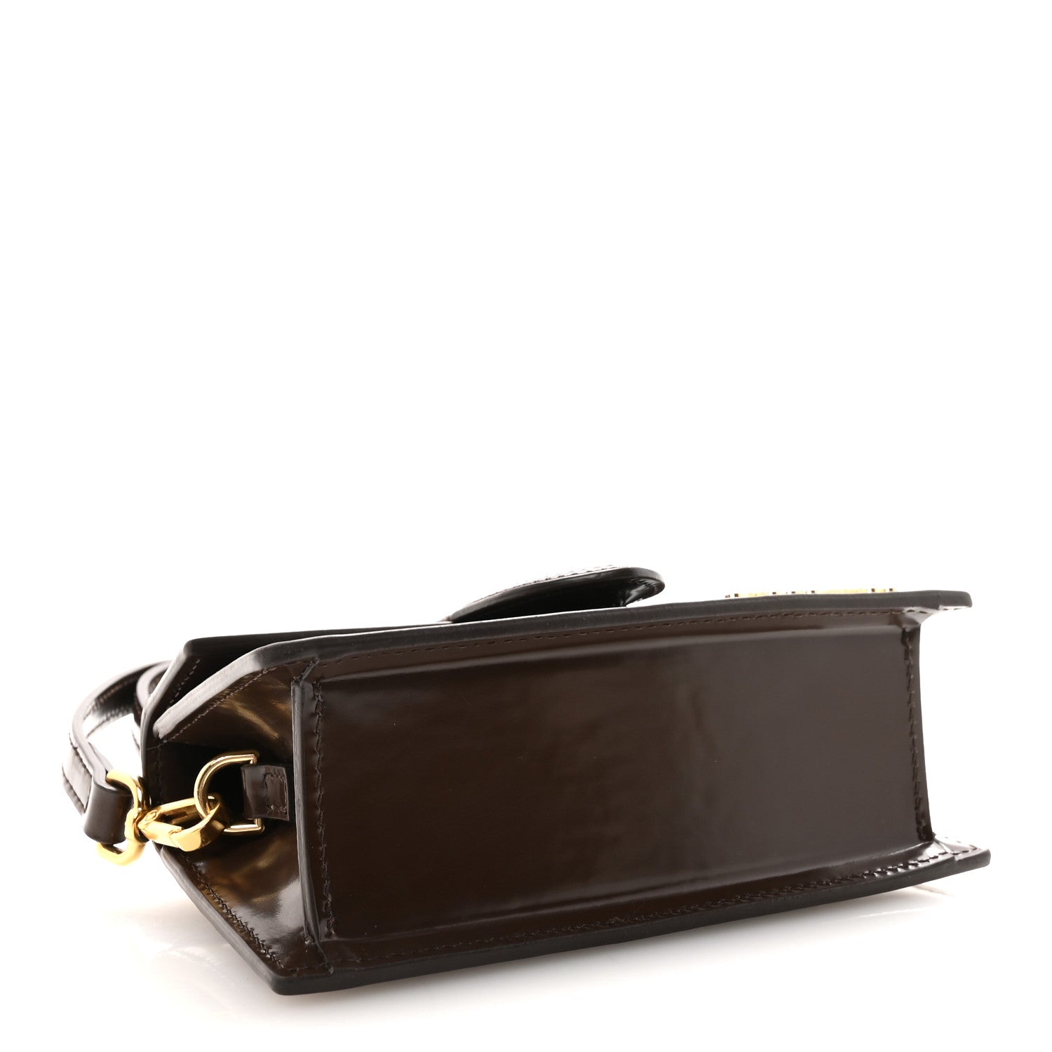 Jacquemus Glazed Calfskin Le Grand Bambino Midnight Brown 1873456