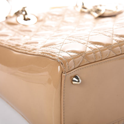Christian Dior Patent Cannage Large Lady Dior Beige 16 of 20