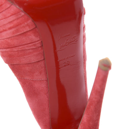 Christian Louboutin Veau Velours Miss Benin 160 Pumps 39 Rose Paris 6 of 7