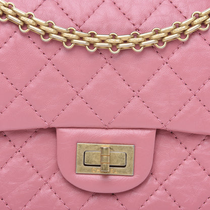 Chanel Aged Calfskin Quilted 2.55 Reissue Mini Flap Pink 9 of 10