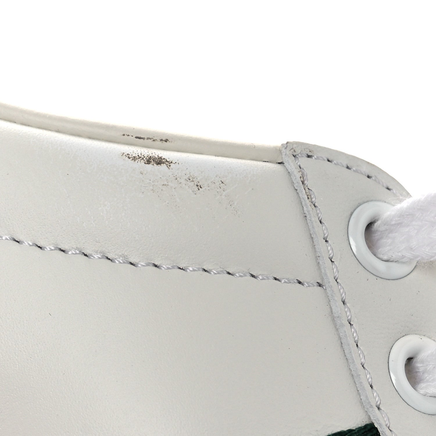 Gucci Calfskin Ayers Bee Embroidered Womens Ace Sneakers 36 White Green 11 of 14