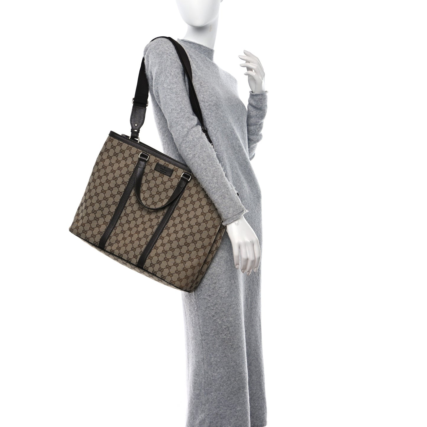 GG Monogram Large Joy Tote Bag Dark Brown