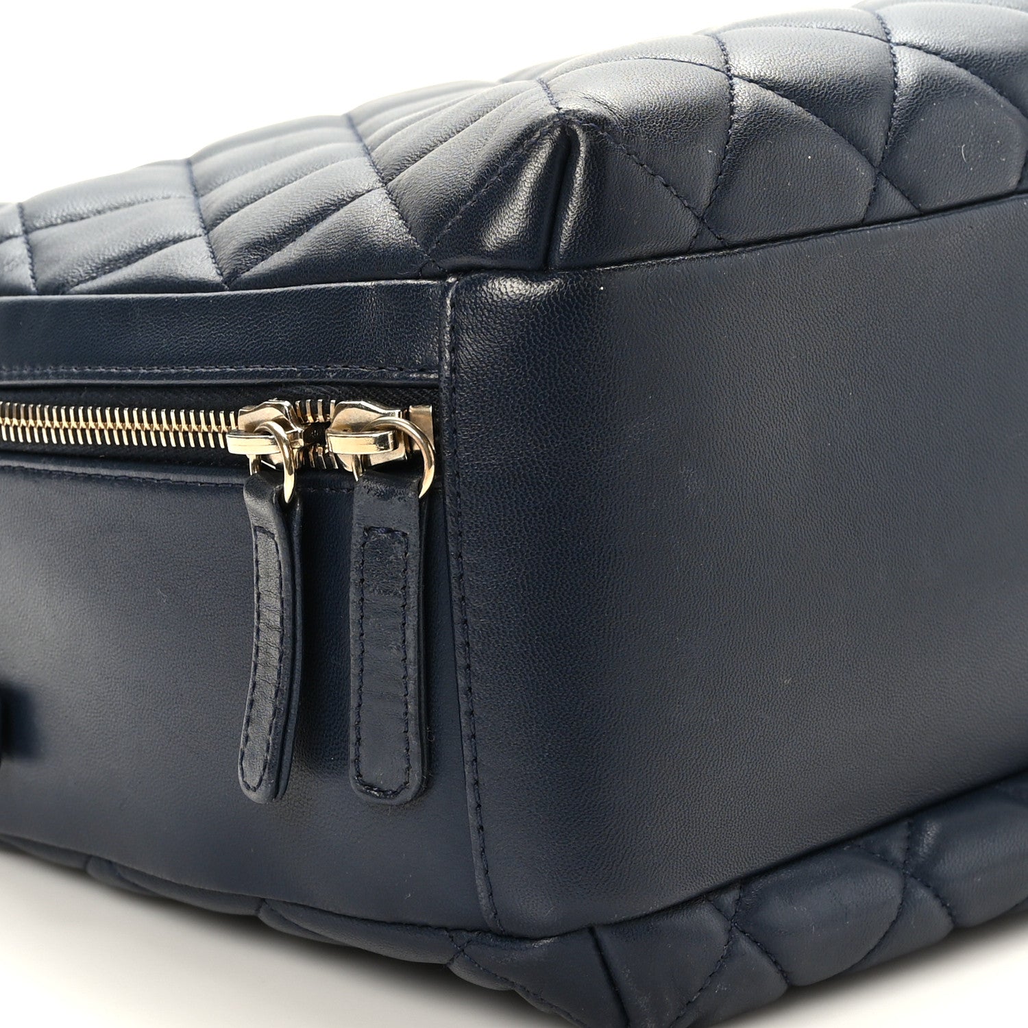 Chanel Lambskin Quilted Large Trendy CC Bowling Bag Blue 8 of 9
