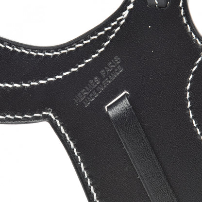 Hermes Box Paddock Selle Horse Saddle Bag Charm Black 3 of 3