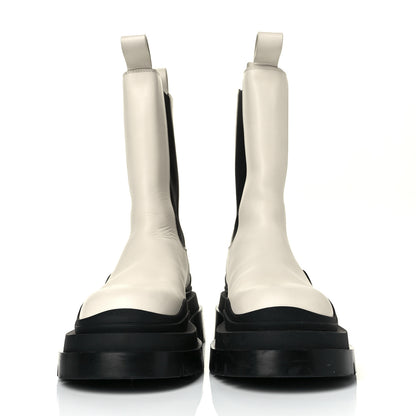 Bottega Veneta Calfskin The Tire Chelsea Boots 38.5 Sea Salt Black 2 of 7