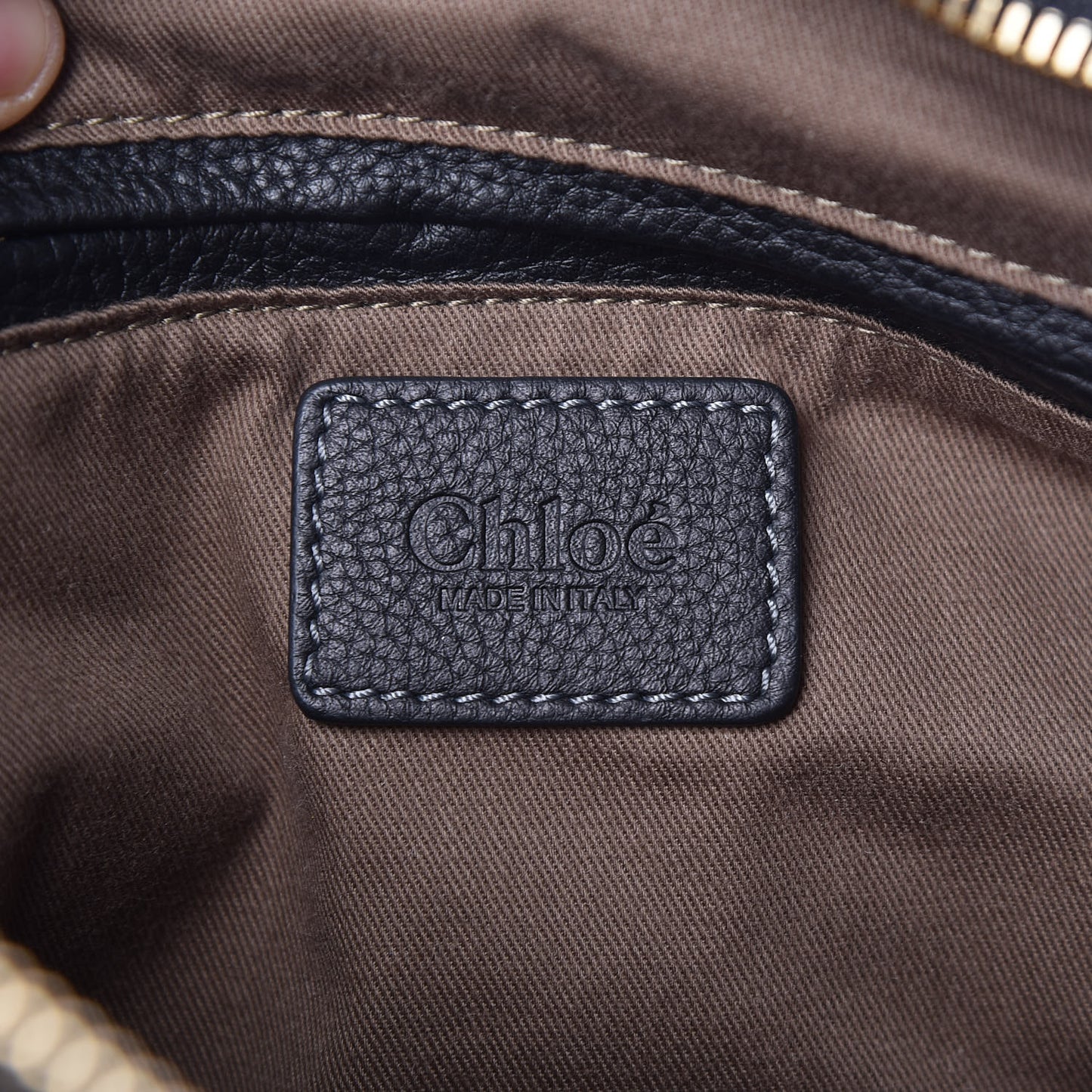 Calfskin Large Marcie Satchel Black