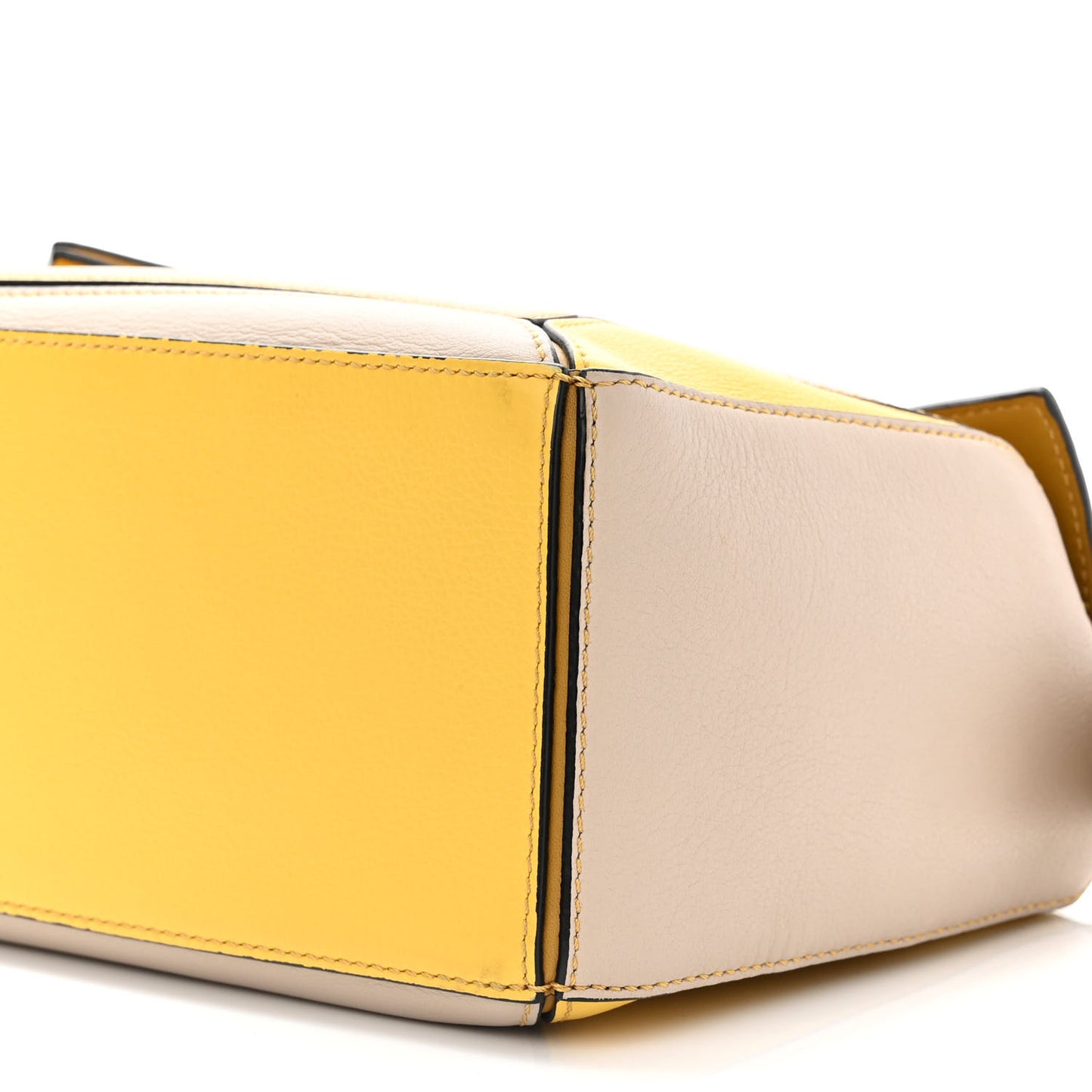 Grained Calfskin Small Puzzle Bag Ocre Yellow