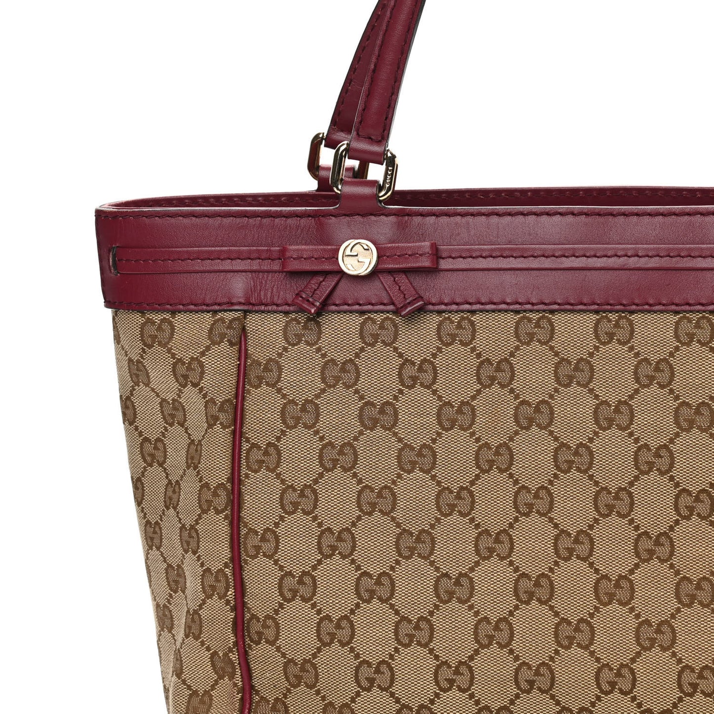 Monogram Web Medium Mayfair Tote Cherry