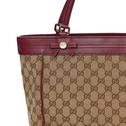 Gucci Monogram Web Medium Mayfair Tote Cherry 8 of 19