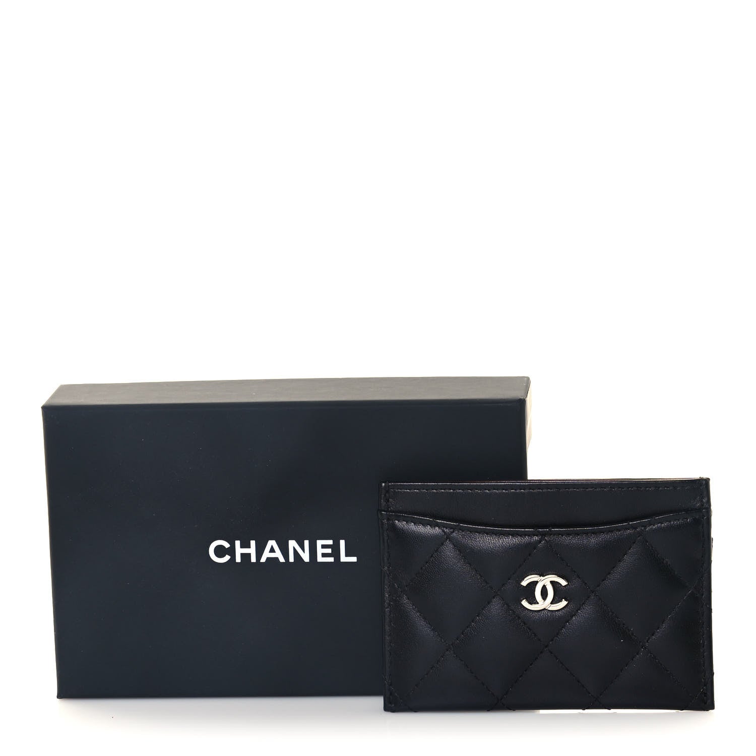 Chanel Lambskin Quilted Card Holder Black 8 of 8