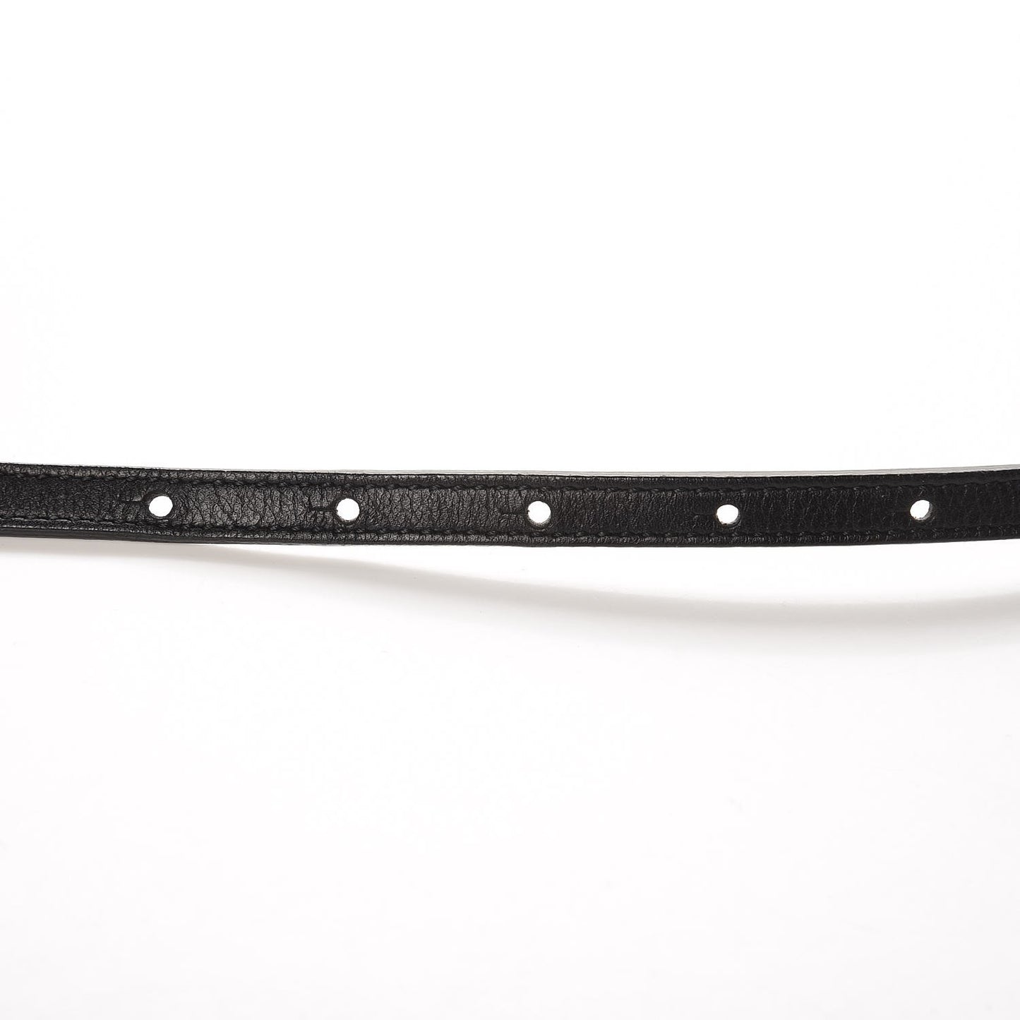 Calfskin 1973 Buckle Skinny Belt 90 36 Black