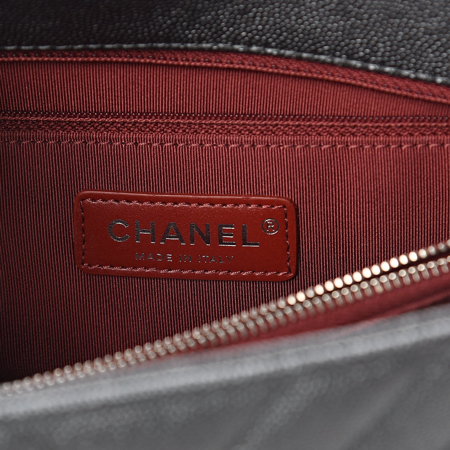 Chanel Caviar Chevron Quilted Small Coco Handle Flap Dark Grey 5 of 9