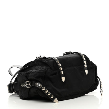 Prada Nylon New Vela Studded Messenger Black 4 of 13