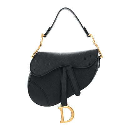 Christian Dior Grained Calfskin Mini Saddle Bag Black 1 of 11