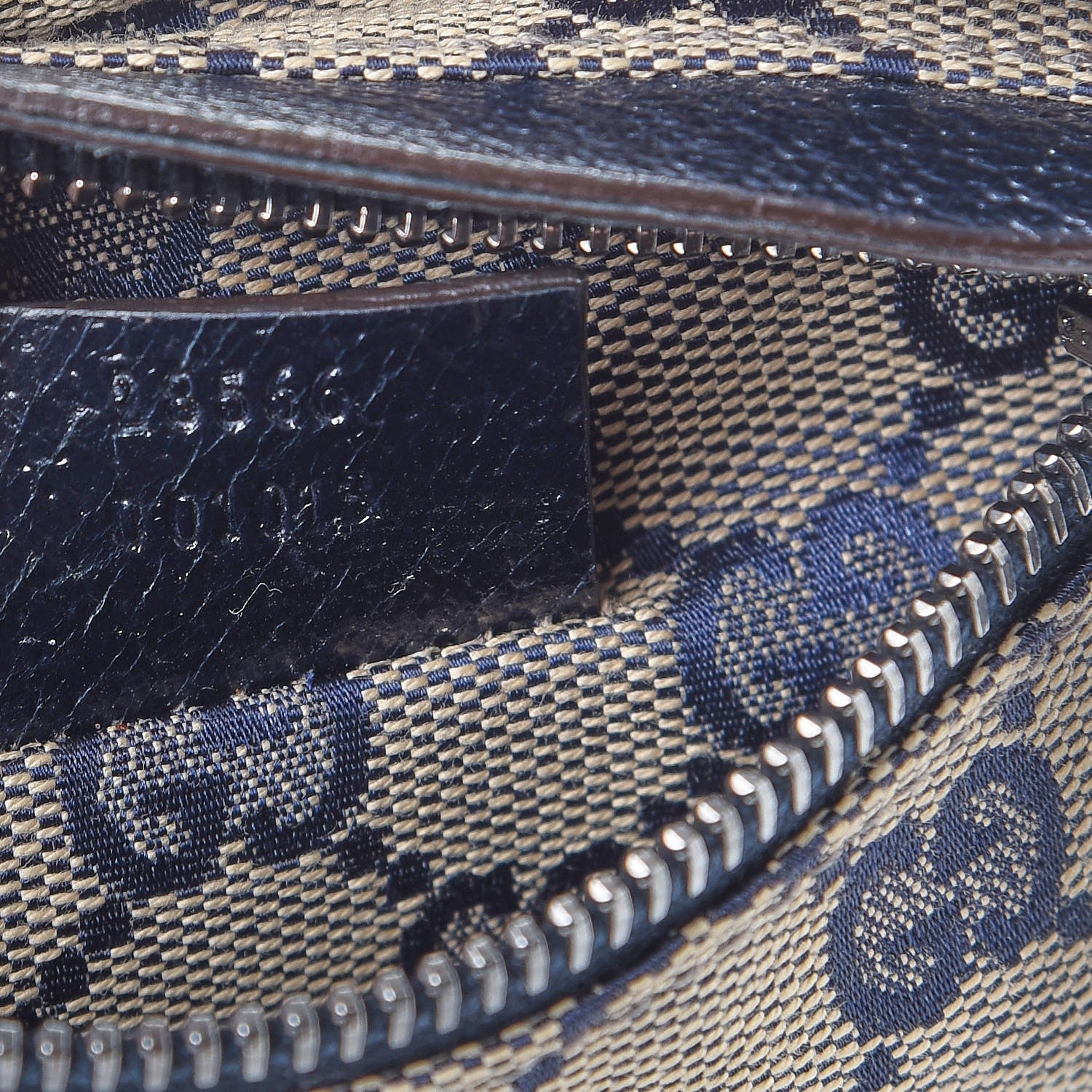 Gucci GG Monogram Web Double Pocket Belt Bag Navy 7 of 10