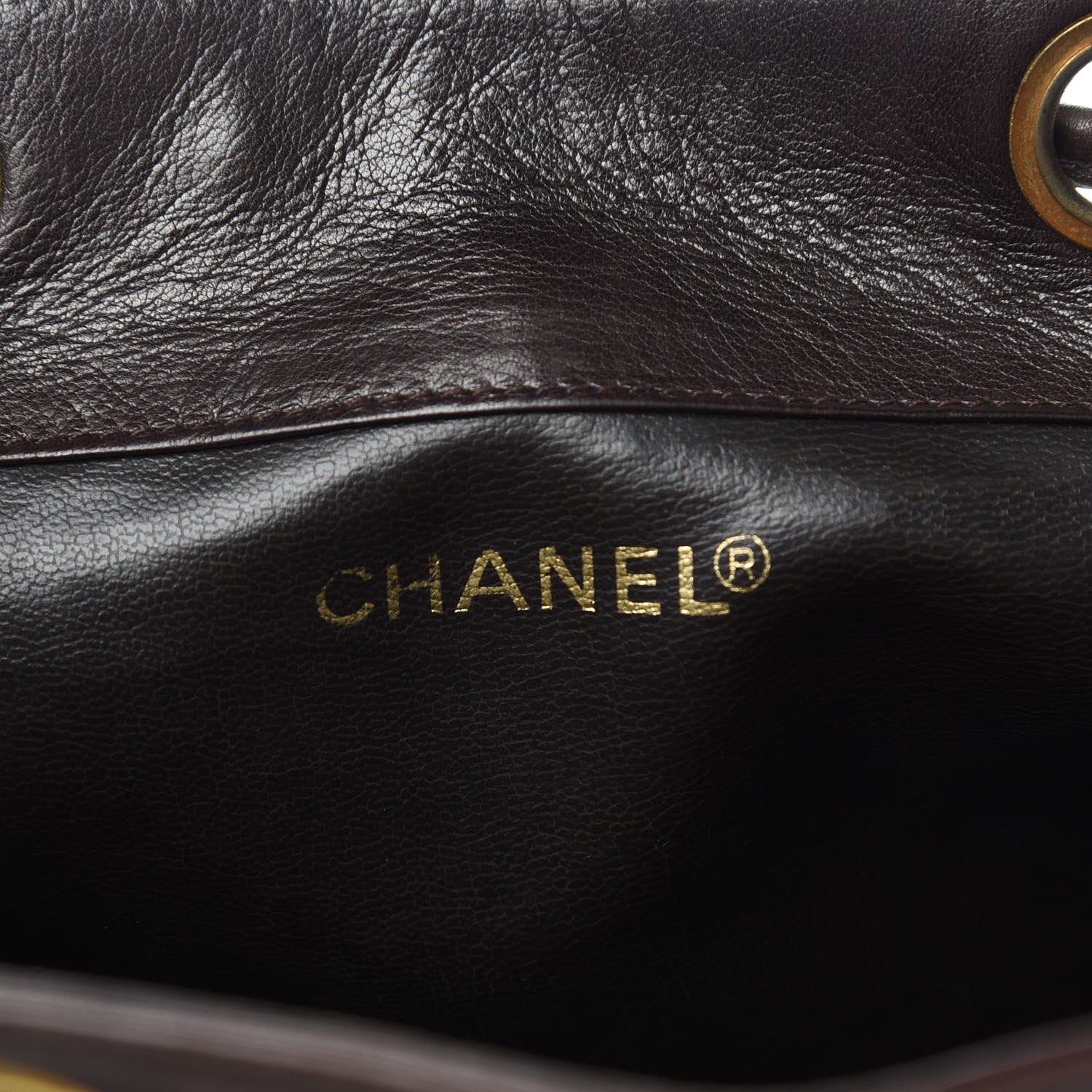 Chanel Suede Quilted Drawstring Sling Backpack Brown 7 of 11