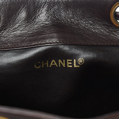 Chanel Suede Quilted Drawstring Sling Backpack Brown 7 of 11