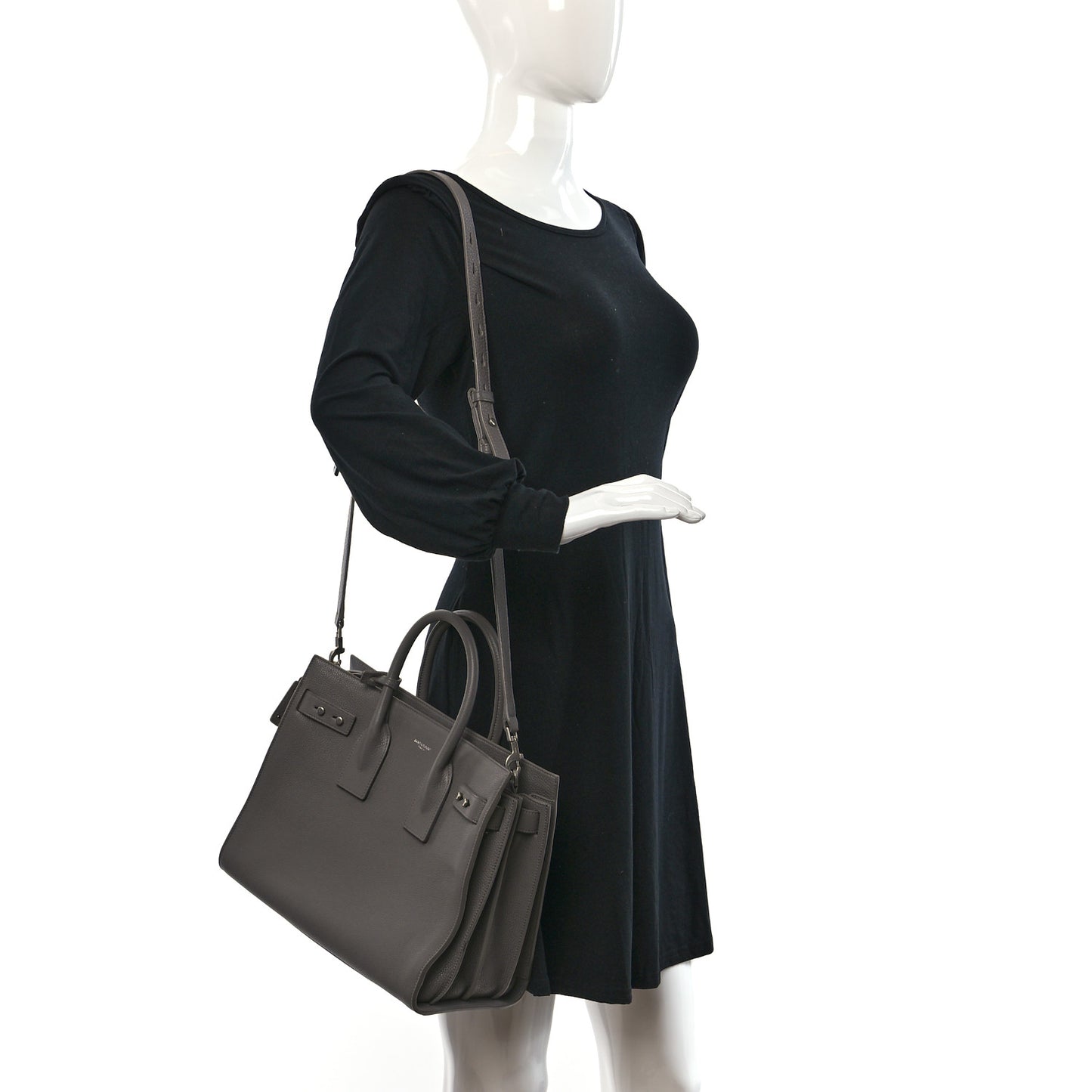 Grained Calfskin Small Supple Sac De Jour Earth
