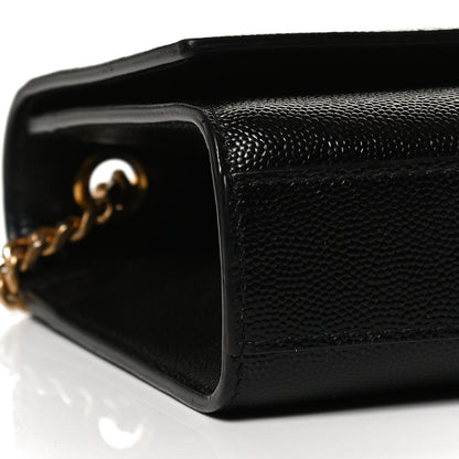 Saint Laurent Grain De Poudre Medium Classic Monogram Kate Satchel Black 9 of 10