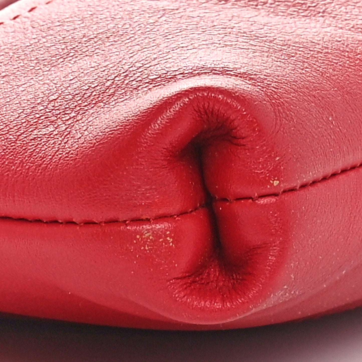 Calfskin Gancini Marsala Lineage Mini Chain Bag Red