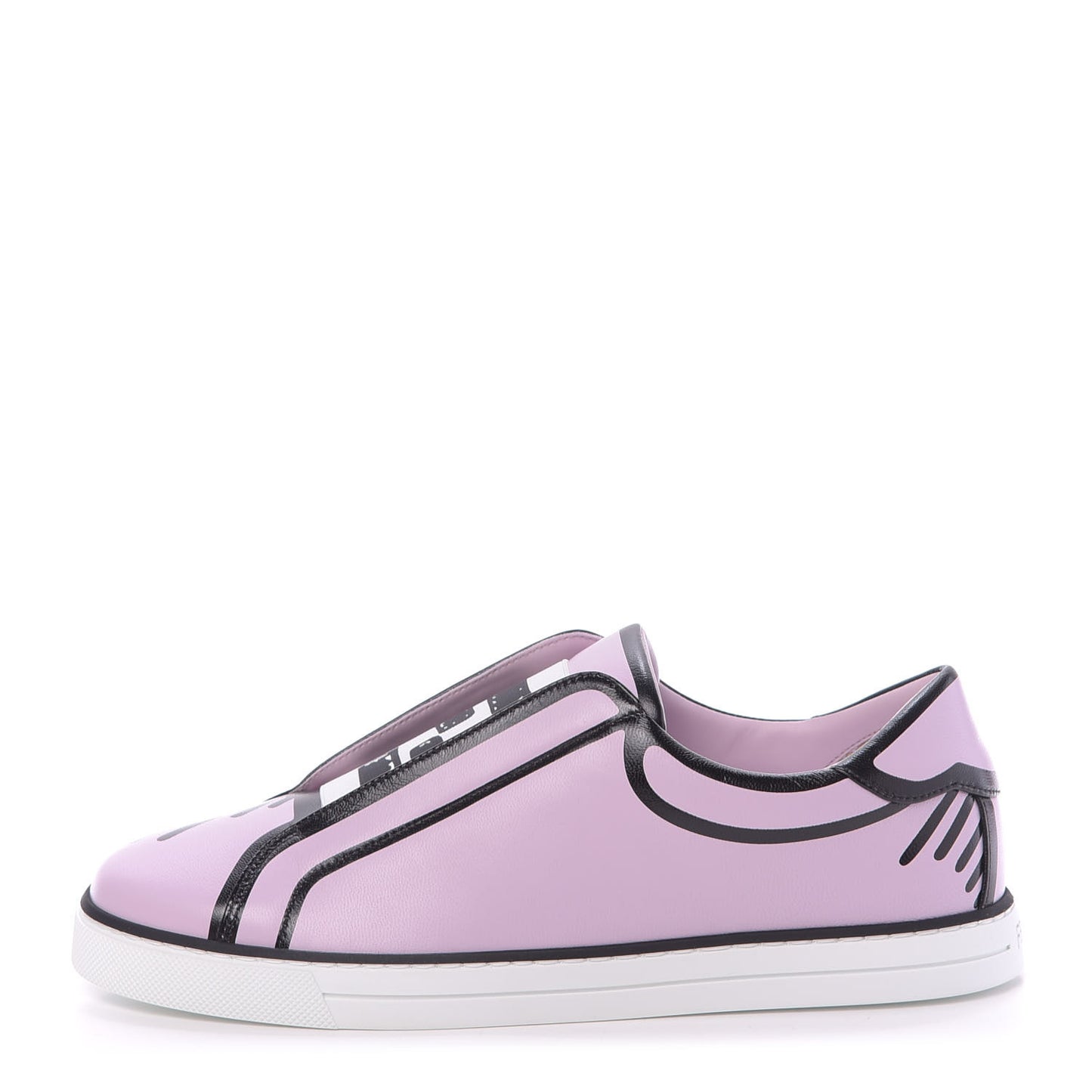 X JOSHUA VIDES Nappa Rockoclick Slip On Sneakers 38 Pink Xiloph White Black
