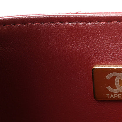 Chanel Lambskin Quilted Mini Top Handle Rectangular Flap Burgundy 7 of 10