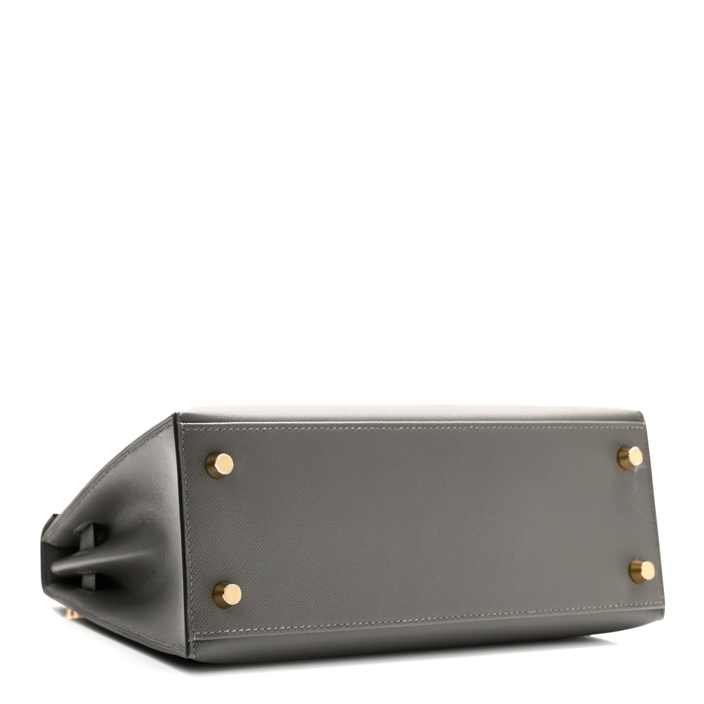 Madame Calfskin Kelly Sellier 25 Gris Meyer