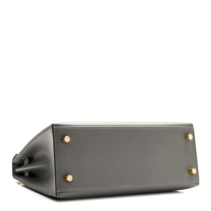 Hermes Madame Calfskin Kelly Sellier 25 Gris Meyer 4 of 11